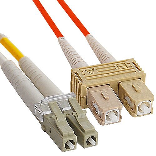 ICC LC-SC Duplex Multimode 50/125 (OM2) Fiber Optic Patch Cable in Orange