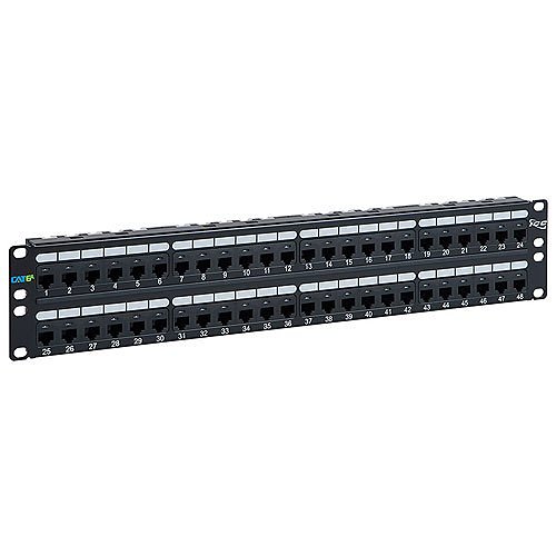 ICC CAT6A UTP Patch Panel in 110 Type with 48 Ports and 2 RMS