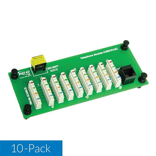 ICC Telephone Expansion Module with RJ-31X and 8 Ports in 10-Pack