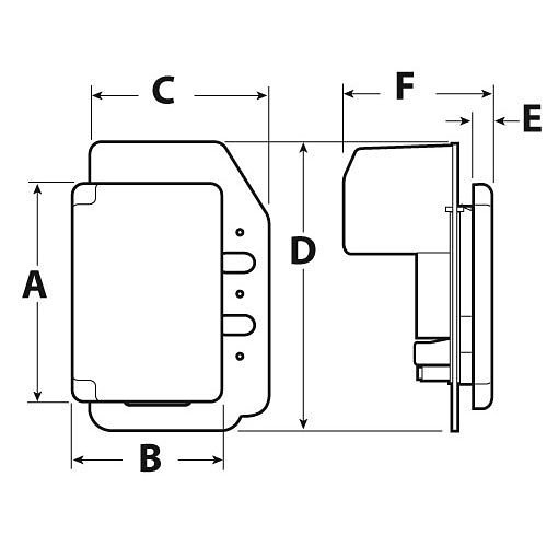 Canplas 792095W Next Generation SuperValve with Side Opening Door, White