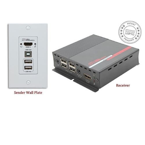Hall EX-HDU HDMI and USB Extension on CAT6 with Audio and Integrated Control Kit