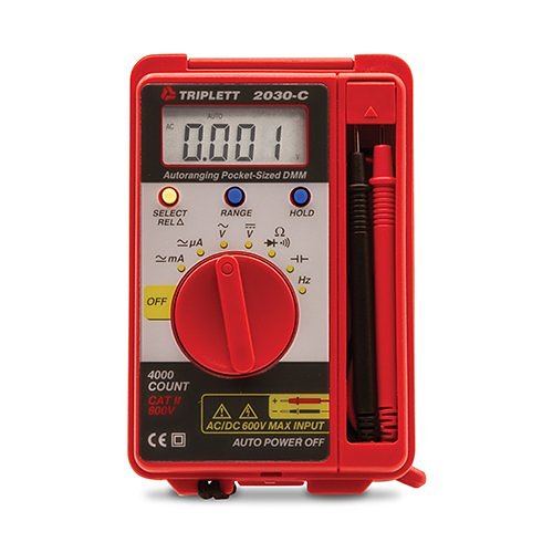 Triplett 2030 3 � Digit 4000 Count Pocket Digital Multimeter: CAT II 600V