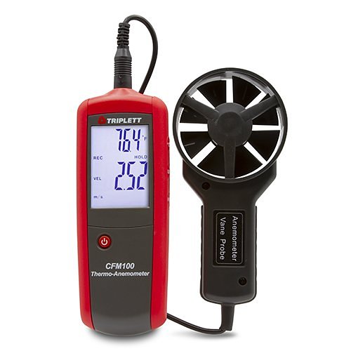 Triplett CFM100 CFM-CMM Thermo-Anemometer: Measures Air Velocity, Air Flow & Air Temperature
