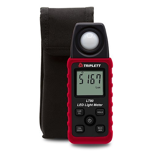 Triplett LT80 LED Light Meter : Measures Light Intensity 400K LUX, Verify OSHA Safety Requirements