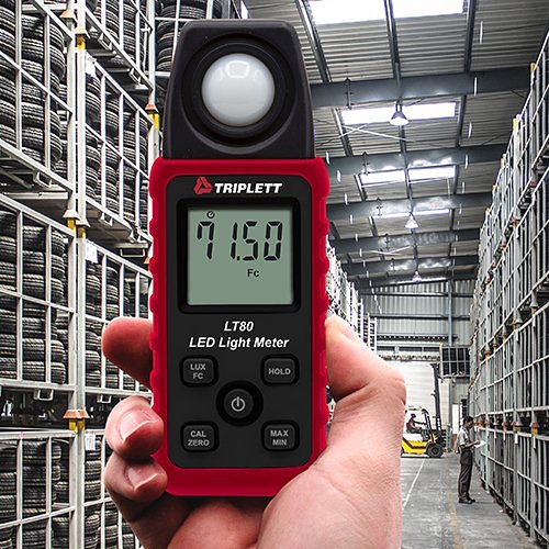 Triplett LT80 LED Light Meter : Measures Light Intensity 400K LUX, Verify OSHA Safety Requirements