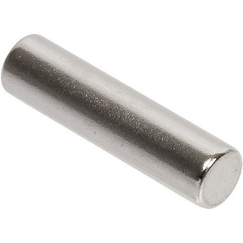 Nascom MN25100 NdFeB Grade N35 Nickel Plated Magnet, Magnetized through Length, 1/4" x 1", Silver