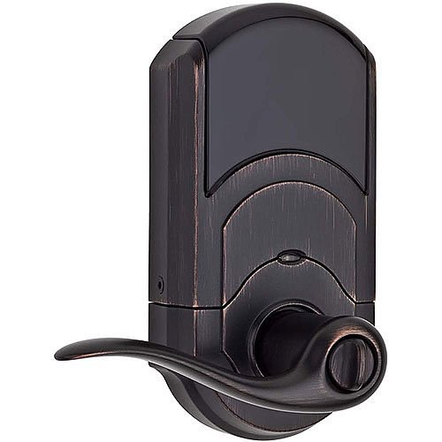 Kwikset 912TNL TRL ZW Electronic Door Lever with Z-Wave SmartCode, Venetian Bronze