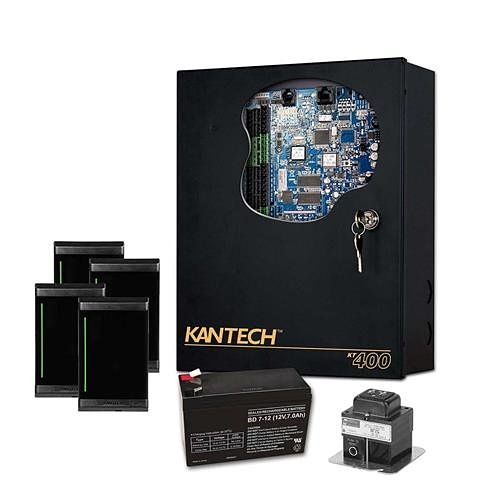 Kantech EK-400-SCSG Access Control Expansion Kit, Includes KT-400 Controller, KT-SG-SC Readers 2-Pack, TR1675 Transformer and KT-BATT-12 Battery (US and Canada)