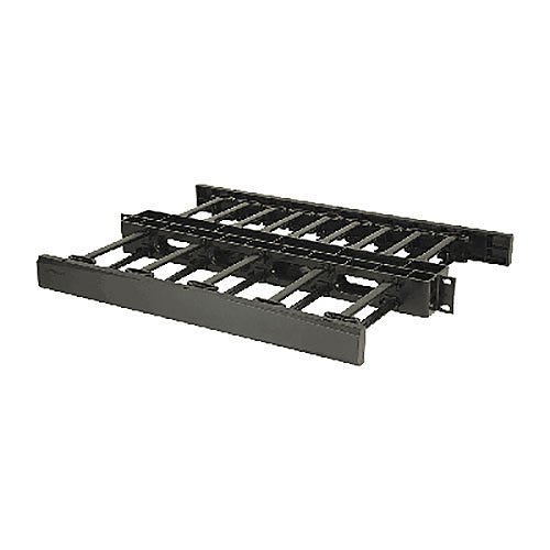 Ortronics Horizontal Cable Manager - Double Sided - 19 in mounting x 2 rack unit - Black