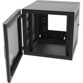 Ortronics SWM12RUPL-26-26 Swing Out Wall Mount Cabinet, 12RU X 26d, Plexiglass Door