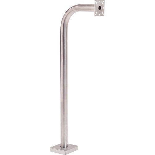 PEDESTAL PRO 42-9C-SS Mounting Pole for Card Reader, Intercom System, Keypad, Telephone Entry System, Access Control System - Brushed Stainless Steel