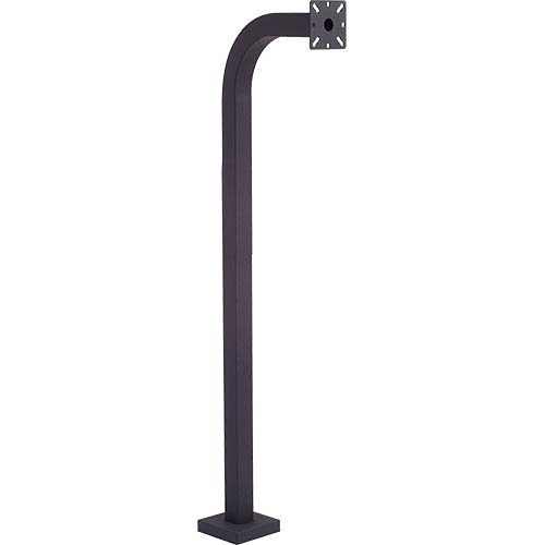 PEDESTAL PRO 48-9C Mounting Pole for Card Reader, Intercom System, Keypad, Telephone Entry System, Access Control System - Black Wrinkle
