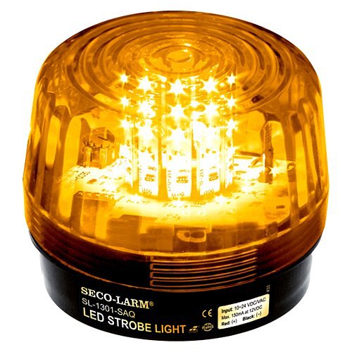 Enforcer LED Strobe Light, 54 LEDs, 100dB Siren, 9~24 VAC/VDC, Amber