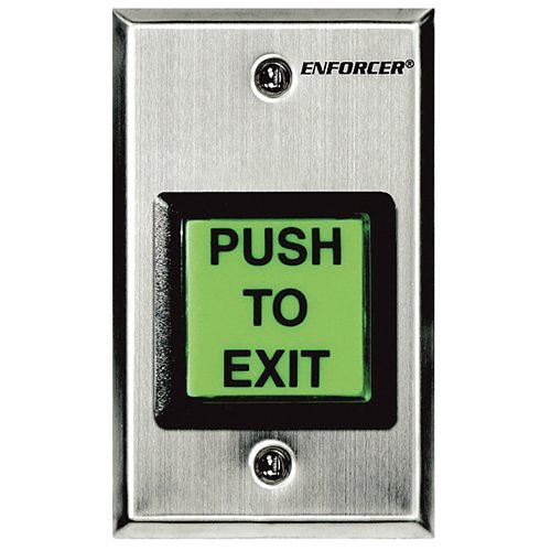 Enforcer Illuminated Push-to-Exit Plates with Built-In Timers