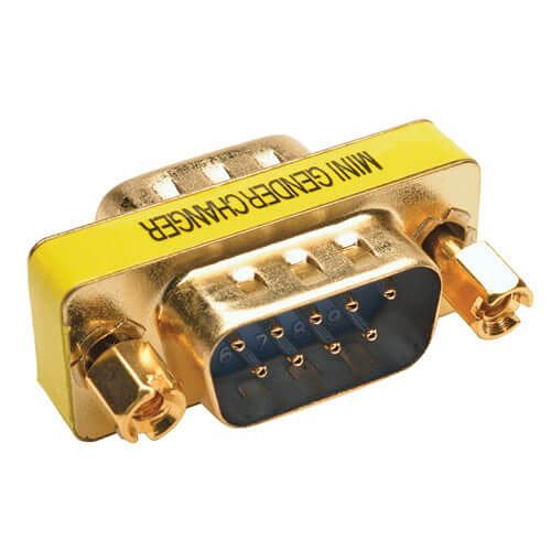 Tripp Lite Comapct Gold DB9 Gender Changer Adapter Connector DB9 M/M