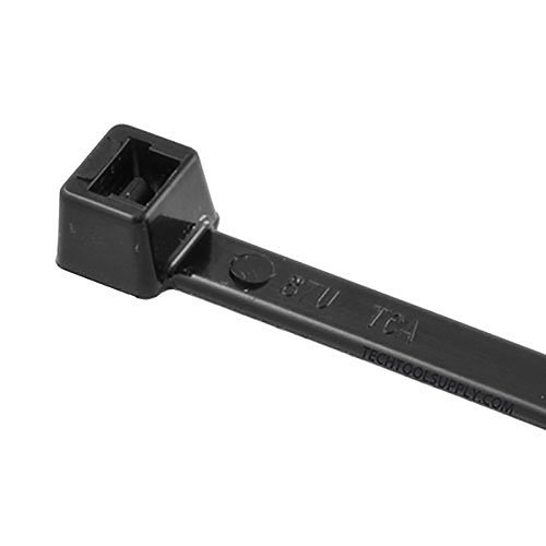 HellermannTyton T50L0M4 Cable Tie, 15" Long, UL Rated, 50lb Tensile Strength, PA66, Black, 1000-Pack