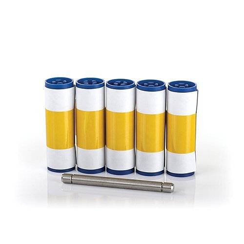 5 cleaning rollers, 1 metal roller bar