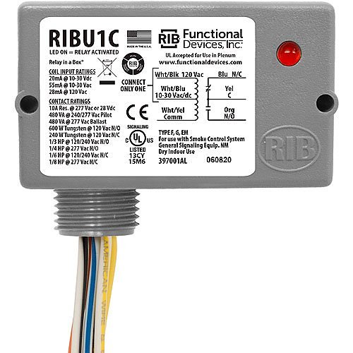 Functional Devices RIBU1C Pilot Control Relay