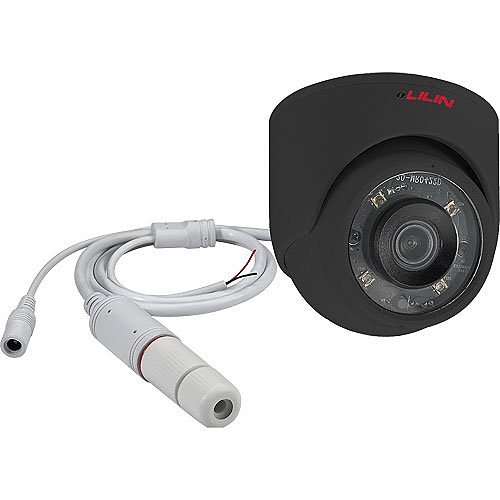 LILIN P2R6852E2 5MP Fixed IR IP Mini Turret Dome Camera, Black