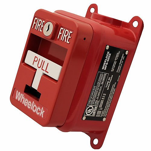 Eaton Wheelock MPS-400X MPS Manual Pull Station, Explotion-proof Key Reset, Indoor/Outdoor, Single Action, Red