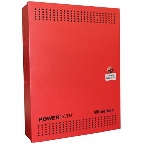 Eaton Wheelock PS-8-LP POWERPATH Power Supply, NAC Power Supply, 8A, Low Profile Cabinet, up to 7A Battery, 120V, Red