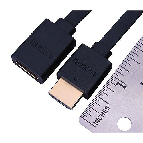 Vanco 233216X The Ultimate HDMI Adapter, Super Flex Flat HDMI High Speed Male to Female Cable, 6'