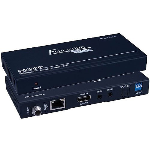 Evolution HDBaseT Extender over Single Cat5e/Cat6 with ARC and Digital Audio Breakout