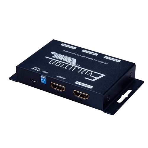 Evolution EVSP14SC 4K HDMI 1x4 Splitter with EDID and Scaling