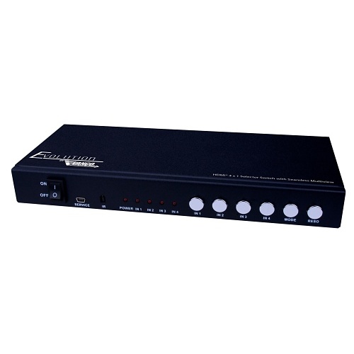 Evolution EVSW1040 HDMI 4X1 Selector Switch with Seamless Switching and Multiview