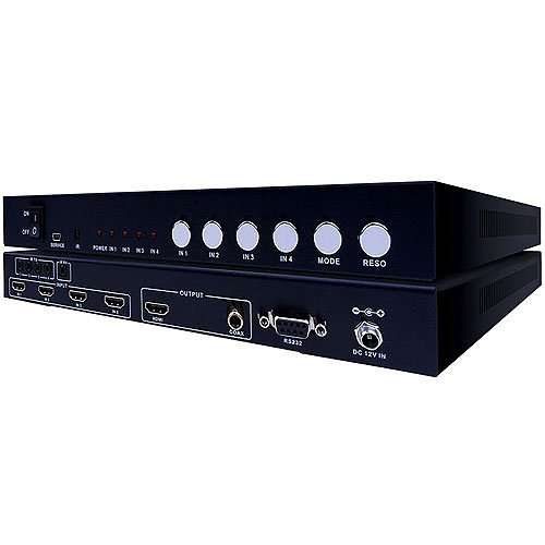 Evolution EVSW1040 HDMI 4X1 Selector Switch with Seamless Switching and Multiview