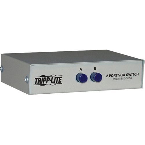 Tripp Lite B112-002-R 2-Port Manual VGA/SVGA Video Switch (3x HD15F), HD15 Push-Button Switch