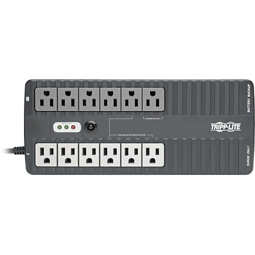 Tripp Lite ECO750UPS 750VA 450W Standby UPS - 12 NEMA 5-15R Outlets, 120V, 50/60 Hz, 5-15P Plug, ENERGY STAR, Desktop/Wall