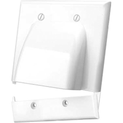 Vanco 120627X Dual Hinged Bulk Cable Wall Plates, White