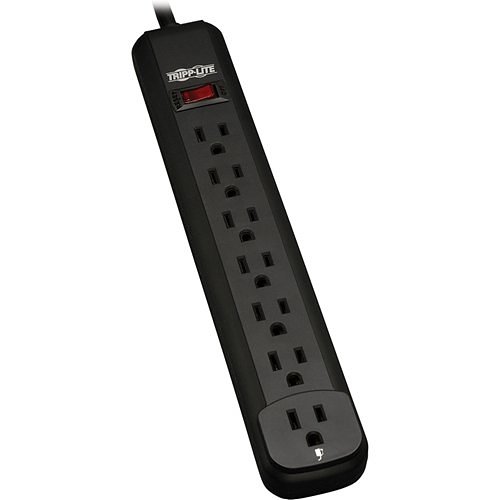 Tripp Lite PS712B Contacts Bar Power Strip with 7-Outlet, 12' Cord, Black Cabinet