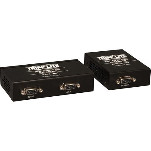 Tripp Lite B130-101-2 VGA Over CAT5/6 Extender Kit, Box-Style Transmitter/Receiver for Video, Up to 1000' (305 m), TAA