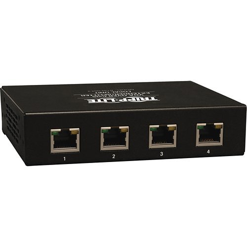 Tripp Lite B132-004-2 4-Port VGA Over CAT5/6 Splitter/Extender, Box-Style Transmitter for Video, Up to 1000' (305 m), TAA