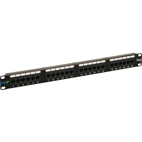 ICC CAT5e Patch Panel with 24 Ports and 1 RMS in 6-Pack