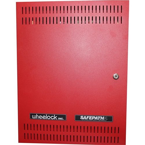 Eaton Wheelock SPB-80/4 SAFEPATH Accessory, Supervised Power Booster, Steel Enclosure, 80W, 4A of Supervised Strobe Power, Red