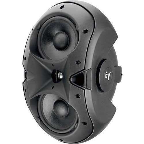 Electro-Voice EVID6.2T Dual 6 in. 2?Way Surface-Mount Loudspeaker, T Version, Pair, Black