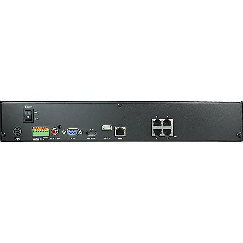 LILIN NVR6104E-1X1TB 4-Channel PoE 4K Standalone Network Video Recorder, 1TB, NDAA/TAA