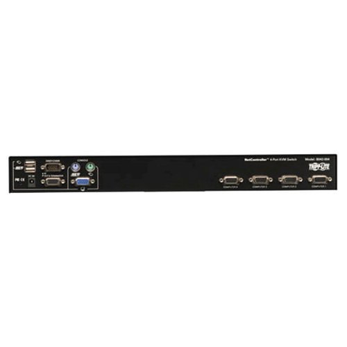 Tripp Lite B042-004 4-Port 1U Rack-Mount USB/PS2 KVM Switch with On-Screen Display, Compatible with All Major Operating Systems