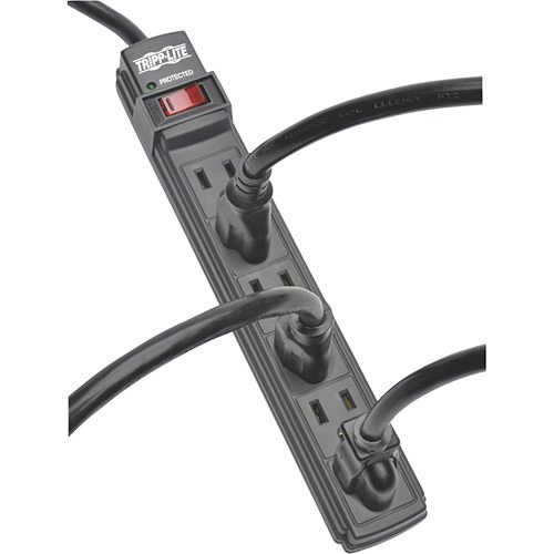 Tripp Lite PS66B Power It! 6-Outlet Power Strip, 6' (1.83 m) Cord, Black Housing