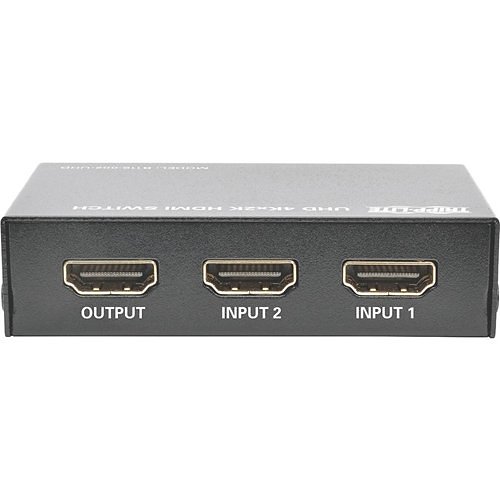 Tripp Lite B119-002-UHD 2-Port HDMI Switch with Remote Control, 4K at 60 Hz, 4:4:4, HDR, 3D, HDCP 2.2, EDID