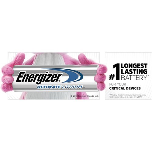 Energizer L92BP2 L92 1.5V Cylindrical Ultimate Lithium AAA Batteries, 2-Pack