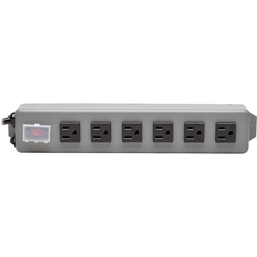 Tripp Lite 6SP aber Industrial Metal Contact Bar, Illuminated Power Switch, 6 Outlets, 6' Cord