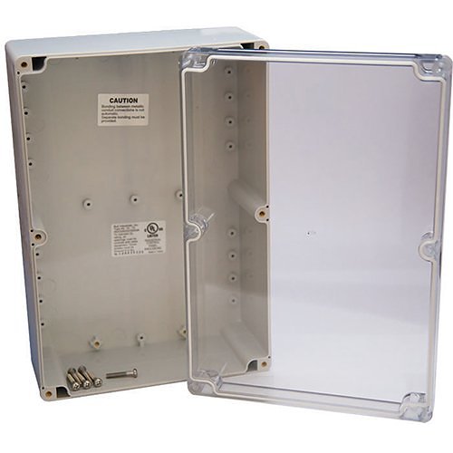 ROHS ENCLOSURE WITH CLEAR LID 10.43 X 7.28 X 3.74