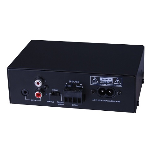 Vanco PA2X25 2-Channel PulseAudio, Class D Amplifier, 25W, RCA and 1/8" Stereo Inputs