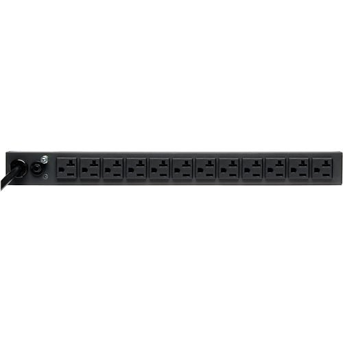 Tripp Lite PDU1220 Single-Phase Basic PDU, 15' (4.57m) Cord, 2.4kW, 120V, 20A, 13 NEMA 5-15/20R Outlets, 5-20P Input, 1U