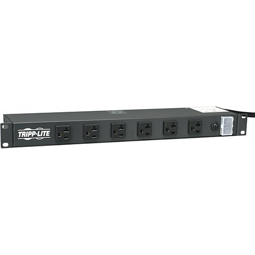 Tripp Lite RS1215-20 Rack-Mount Power Strip, 15' (4.57m) Cord, 120V, 20A, 12 NEMA 5-15R Outlets, 5-20P Input, 1U