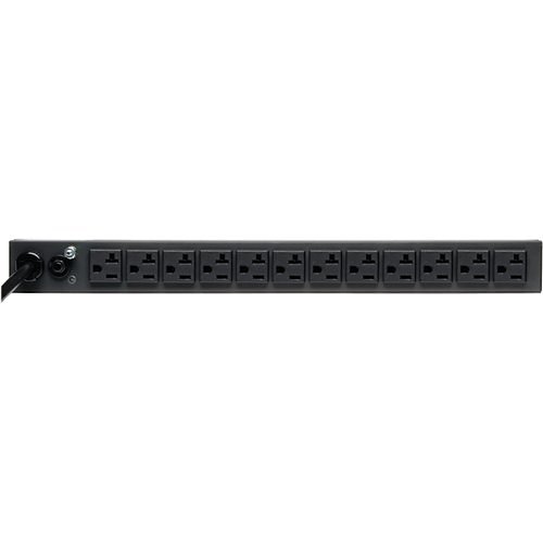 Tripp Lite PDU1220T Single-Phase Basic PDU, 15' (4.57m) Cord, 2.4kW, 120V, 20A, 13 NEMA 5-15/20R Outlets, L5-20P Input, 1U